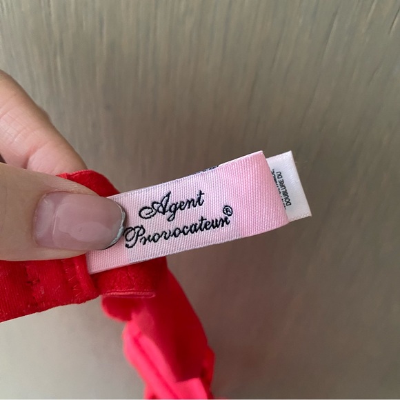 Agent Provocateur Pollie Plunge Underwired Bra red - Picture 7 of 8